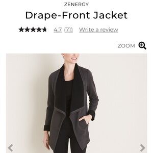 Chico’s Zenergy Drape Front Sweater Jacket - Medium (Chico’s 1) NWT